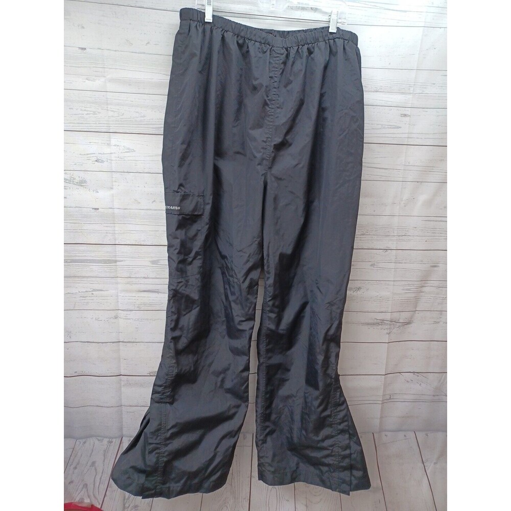 Stearns Dry Wear Rain Pants Adult XL Black Waterproof Mesh Lined Cargo Pocket